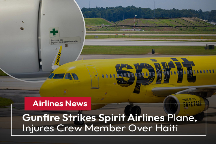 Gunfire Strikes Spirit Airlines Plane, Injures Crew Member Over Haiti Image